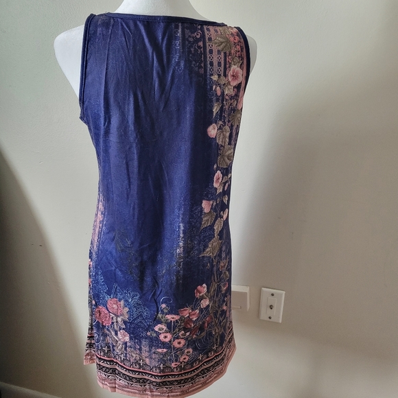 Shein Floral Sleeveless Dress in Blue and Pink - Picture 2 of 3
